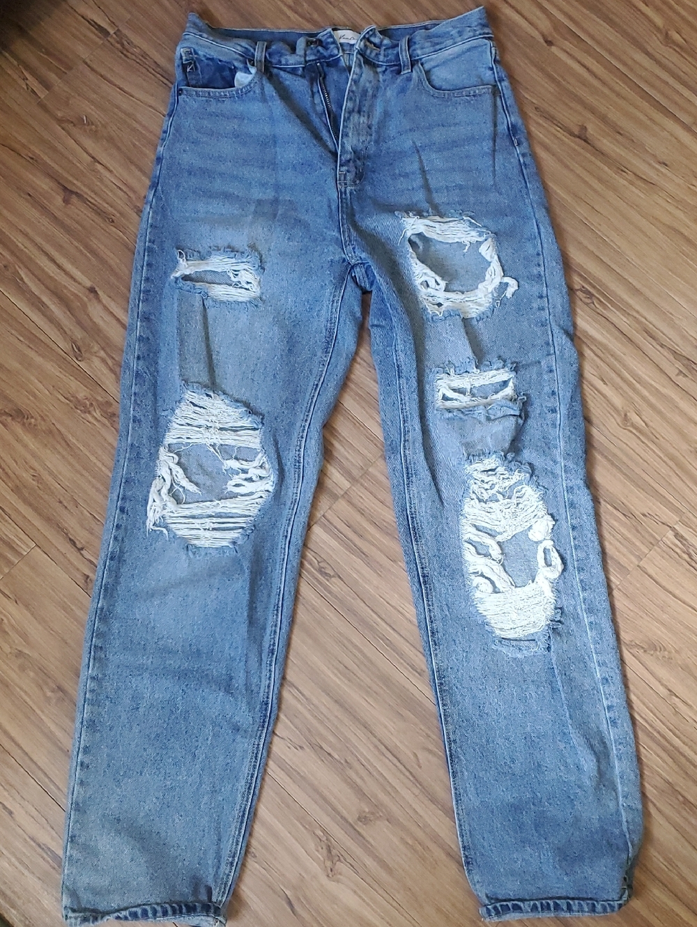 Light Blue Distressed Women's Jeans